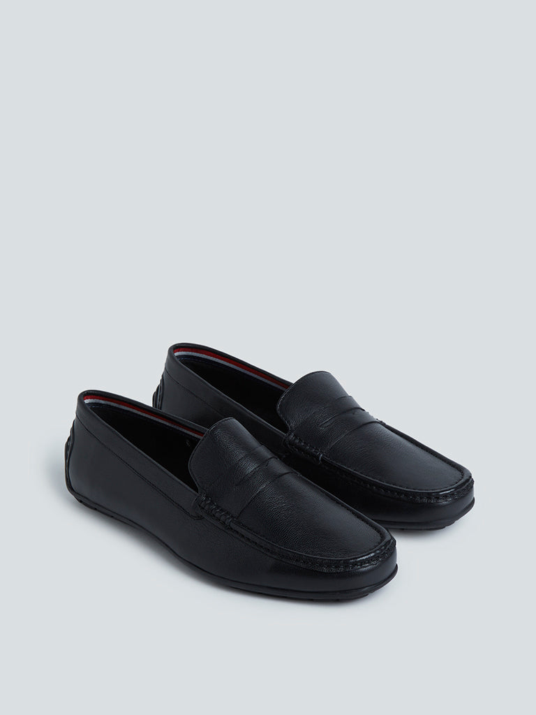 SOLEPLAY Black Faux Leather Loafers